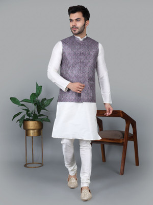 MAG Men Kurta Pyjama Ethnic Jacket Set