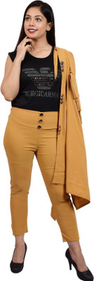 PERFECTPIVOT Women Crop Top Pant Ethnic Jacket Set