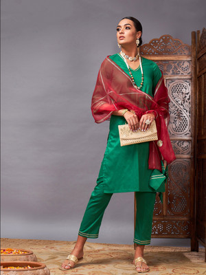 Shae by SASSAFRAS Women Kurta Pant Dupatta Set