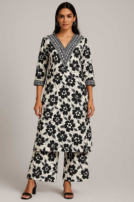 FARMAN COLLECTION Women Kurti Palazzo Set