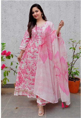 Kanshi Embroidered Kurta, Trouser/Pant & Dupatta Set