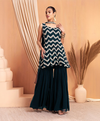 LH ENTERPRISE Women Kurta Sharara Dupatta Set