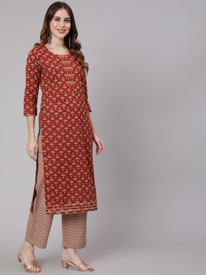 GLAM ROOTS Women Kurta Pant Set