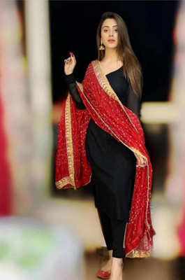 JIYANSH Solid Kurta, Salwar & Dupatta Set
