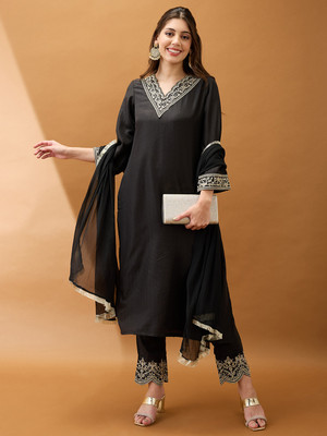 Globus Women Kurta Pant Dupatta Set