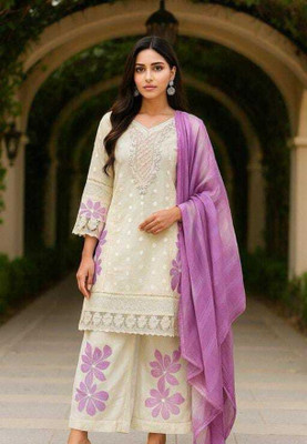 GEET CREATION Women Kurti Sharara Dupatta Set