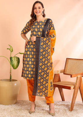 New Ethnic 4 You Women Kurti Pant Dupatta Set