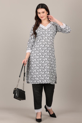 ZEESHFASHION Women Kurti Pyjama Set