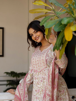 ANOUK Women Kurta Palazzo Dupatta Set
