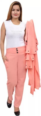 PERFECTPIVOT Women Crop Top Pant Ethnic Jacket Set