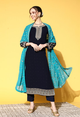 kvsfab Women Kurta Pant Dupatta Set
