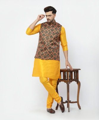 TS Lifestyle Men Kurta Pyjama Ethnic Jacket Set