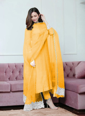 zengry Embellished Kurta, Trouser/Pant & Dupatta Set