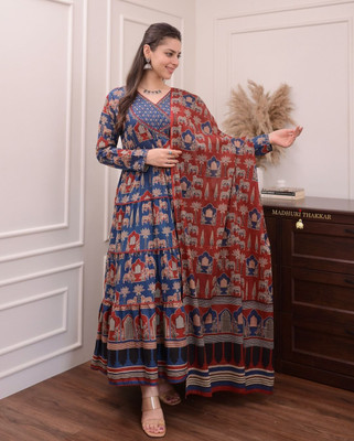 SILA SILAYA Women Kurti Pant Dupatta Set
