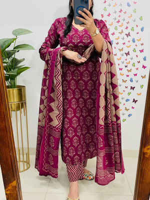 DALIRAMA Women Kurti Pant Attached Dupatta Set