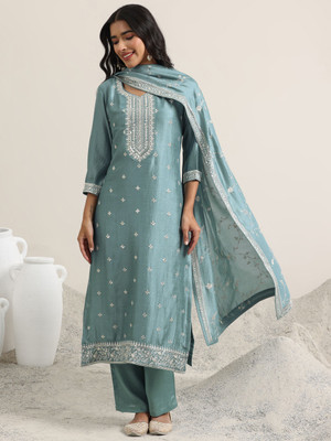 LIBAS Women Kurta Palazzo Dupatta Set