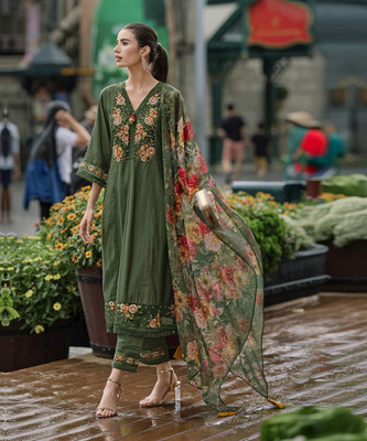 Indo Era Women Kurta Pant Dupatta Set