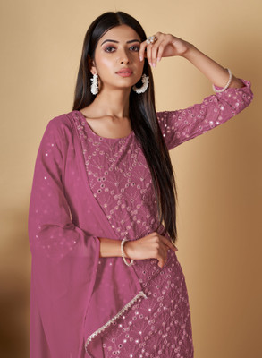 LH ENTERPRISE Women Kurta Palazzo Dupatta Set