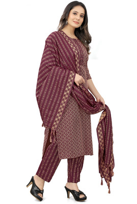 TextileCloth Women Kurta Churidar Dupatta Set