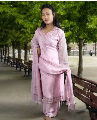 Alonkar Women Ethnic Top Palazzo Dupatta Set