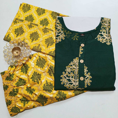 FLYMEN'S Women Kurta Pyjama Dupatta Set