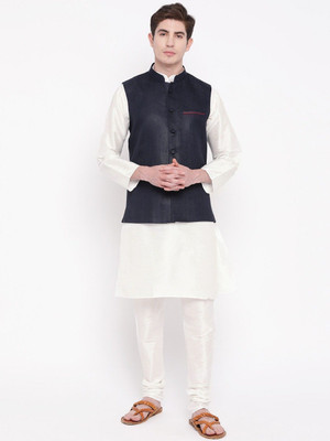 MAG Men Kurta Churidar Ethnic Jacket Set
