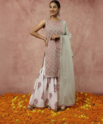 Jaipur Kurti Women Kurta Sharara Dupatta Set
