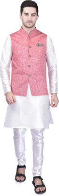 PRINTCULTR Men Kurta Pyjama Ethnic Jacket Set