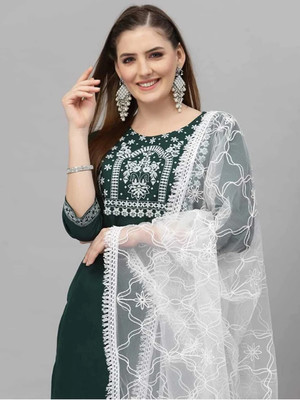 CLAVINET Women Kurta Pant Dupatta Set