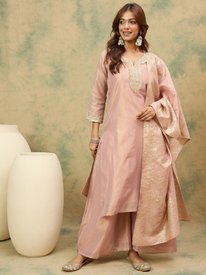 Varanga Women Kurta Palazzo Dupatta Set