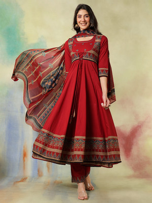 KIMAYRA Women Kurta Palazzo Dupatta Set