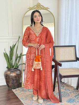 SDK Fashion Printed, Embroidered Kurta, Trouser/Pant & Dupatta Set