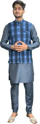 gargian master cut Men Kurta Pyjama Ethnic Jacket Set