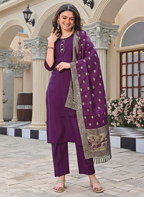 Dwarros Women Kurta Pant Dupatta Set