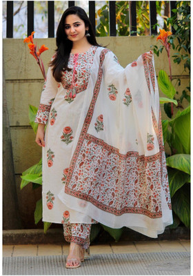 SUJAMAI CREATION Women Kurta Pant Dupatta Set