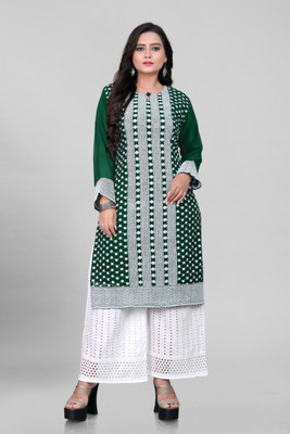 Gold Art Fashion Women Kurta Palazzo Set