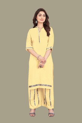 Hangerdesginer Women Kurta Palazzo Set