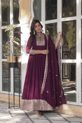Kedar Fab Anarkali Gown(Purple)