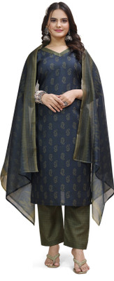 LUCK FASHOIN Women Kurti Pant Dupatta Set