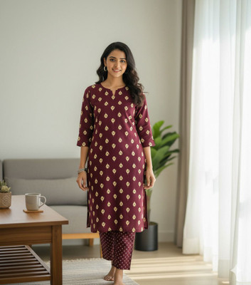 Uzair creation Women Kurti Pant Set