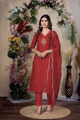 Varamya Women Kurta Pant Dupatta Set