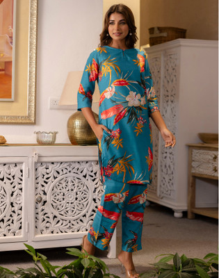 Skylee Women Crop Top Palazzo Set