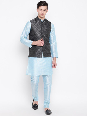 MAG Men Kurta Churidar Ethnic Jacket Set