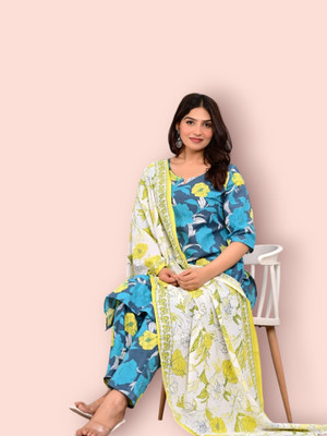 MEXICO FAB Women Kurta Churidar Dupatta Set