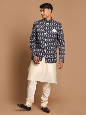 VASTRAMAY Men Kurta Pyjama Ethnic Jacket Set