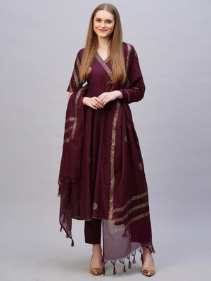 Anni Designer Embroidered Kurta, Palazzo & Dupatta Set