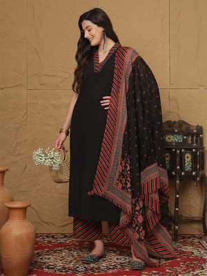 Gulmohar Jaipur Women Kurta Palazzo Dupatta Set