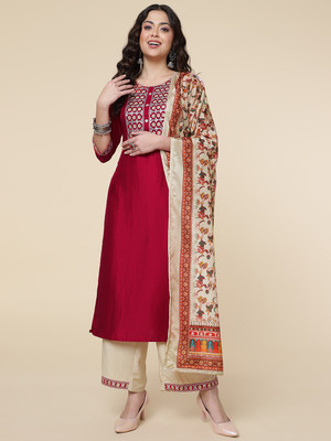 shiv textiles Embroidered Kurta, Trouser/Pant & Dupatta Set