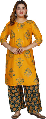 SHORZO Women Kurti Palazzo Set