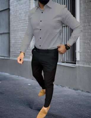 Black Deer Men Shirt Pant Set